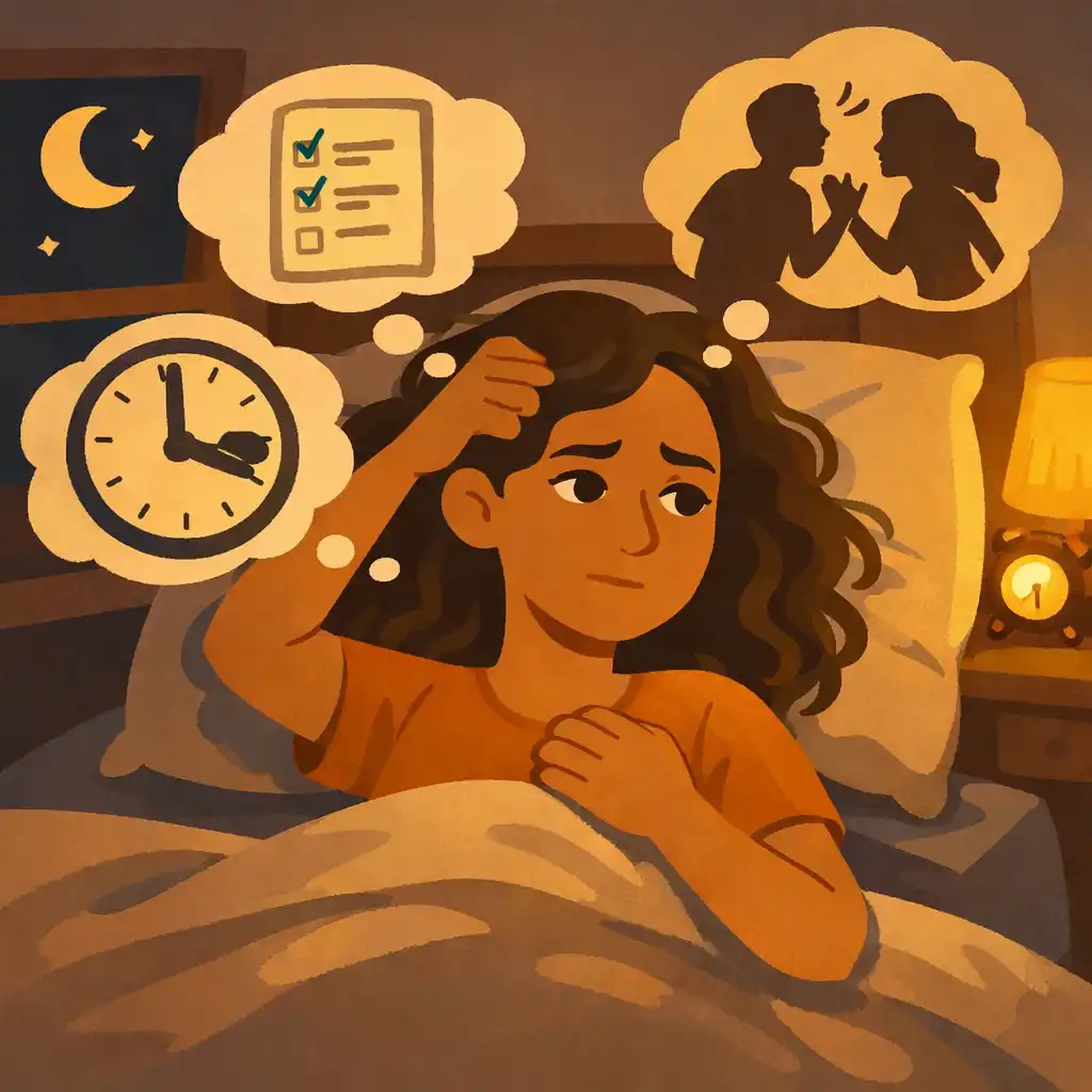 Ansiedade noturna e mente acelerada antes de dormir