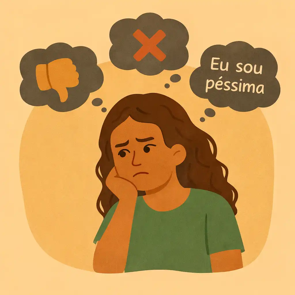 Autocrítica excessiva e pensamentos negativos sobre si mesmo
