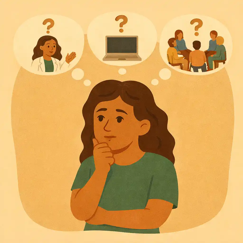 Pessoa refletindo sobre como escolher terapia e encontrar o psicólogo ideal